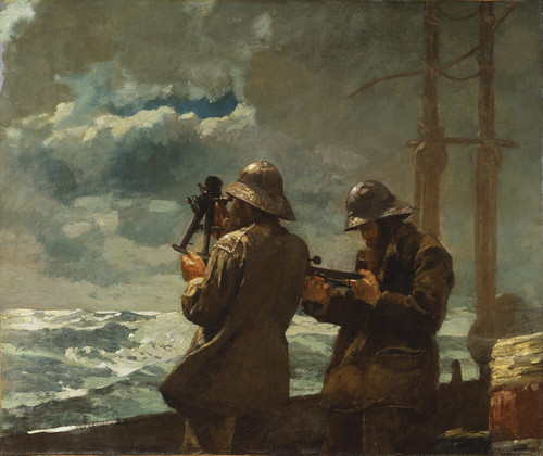 Winslow Homer - Eight Bells 1886 Poster Canvas Movie Film Print A0 A1 A2 A3 A4 A