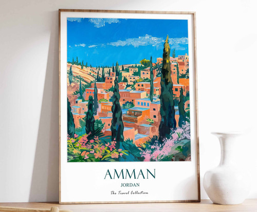 4_Amman Print, Amman Travel Poster, Jordan Travel Print, Islamic Decor, Gift for