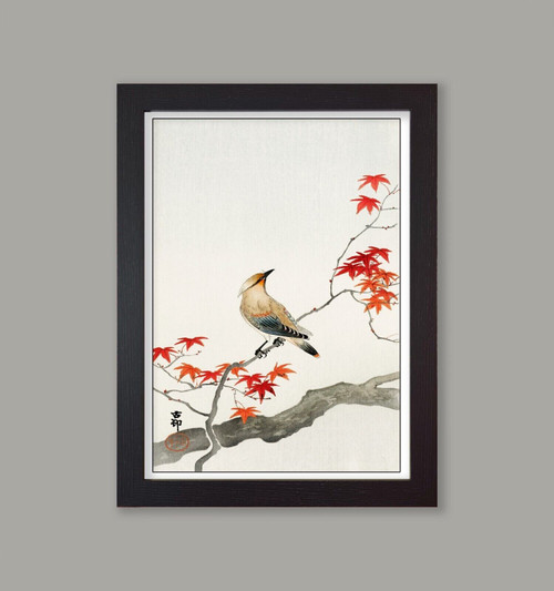 Set of 3 Vintage Japanese Bird Art Prints Wall Art Framed Available Home DecorB