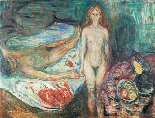 Edvard Munch - Marat's death Poster Canvas Print Art Painting Decor Reprint wall