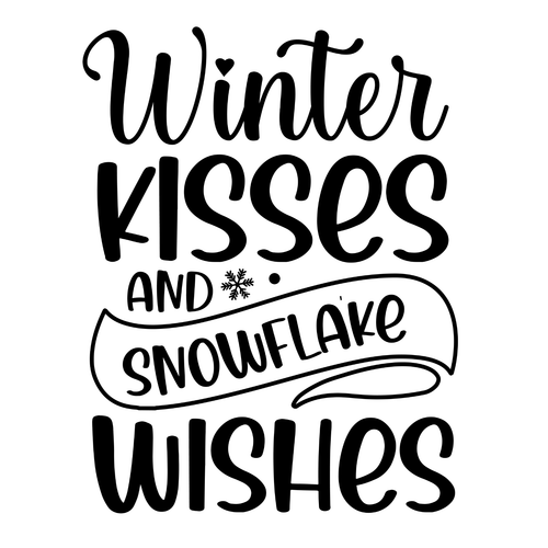 Winter kisses and snowflake wishes-01 Poster Canvas Movie Film Print A0 A1 A2 A3