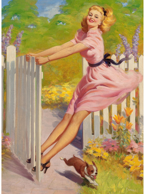 Art Frahm - Pinup Girl - Playtime 1949 Poster Canvas Print Art Painting Decor Re Art Frahm - Pinup Girl - Playtime 1949 Poster Canvas Print Art Painting Decor Re