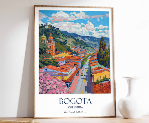 1_Bogota Print, Bogota Travel Poster, Colombian Travel Print, Tropical Decor, Bo