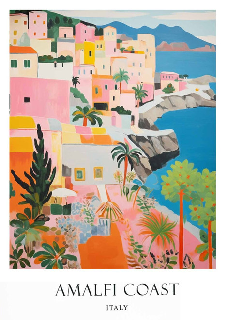 4_Amalfi Coast Poster, Italy Poster, Travel Poster, Beach Poster, Wall Art, Home