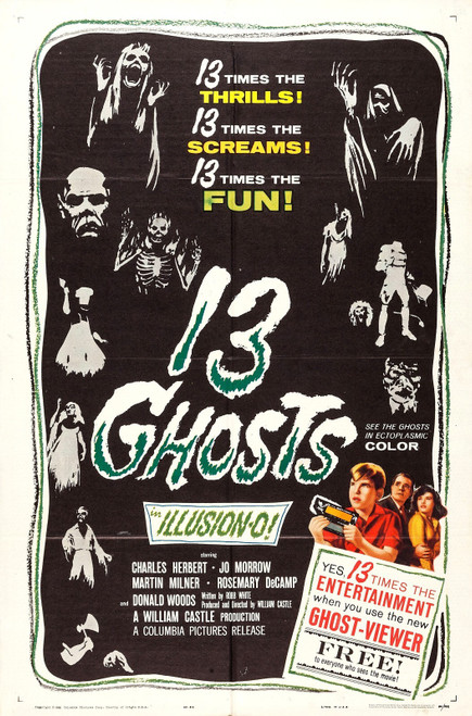 13 Ghosts (1960)_2 Movie Film Poster Canvas iconic design