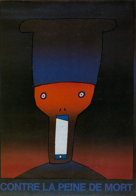 1978 Jean-Michel Folon Contre la Peine de mort, Post Poster Canvas Movie Film