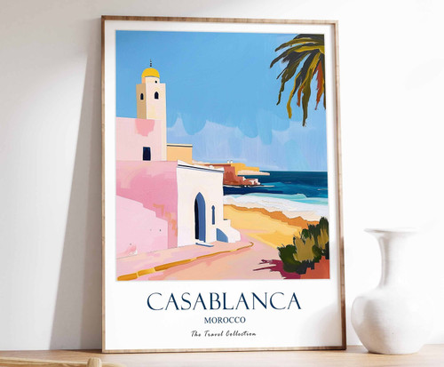 2_Casablanca Print, Casablanca Travel Poster, Middle East Travel Print, Islamic