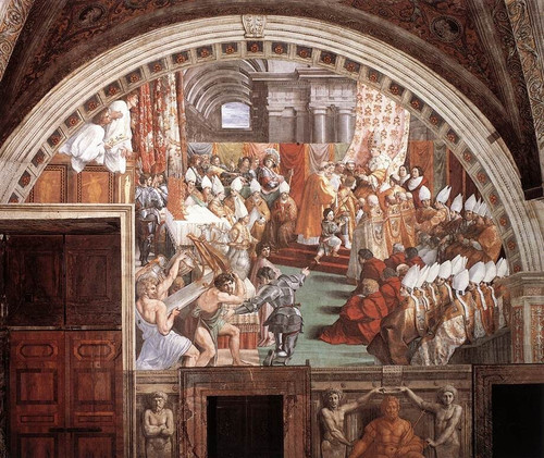 Raphael_The_Coronation_of_Charlemagne Poster Canvas Movie Film Print A0 A1 A2 A3