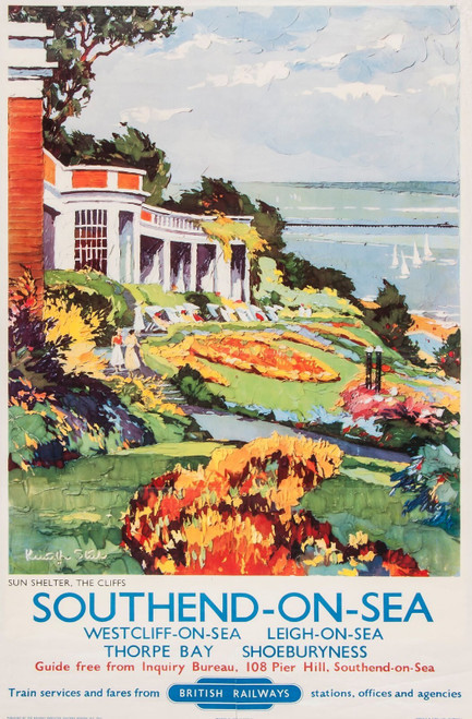 Transport vintage poster - Southend on Sea Poster Canvas Movie Film Print A0 A1