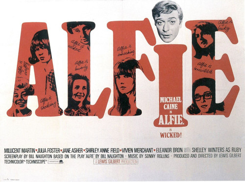 Alfie (1966)_1 Movie Film Poster Canvas iconic design Alfie (1966)_1 Movie Film Poster Canvas iconic design