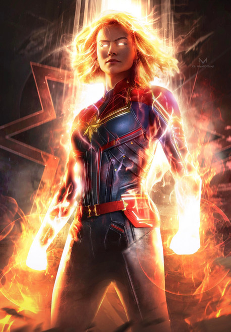 Captain Marvel 22 Poster Canvas Movie Film Print A0 A1 A2 A3 A4 A5 A6 Art Wall D