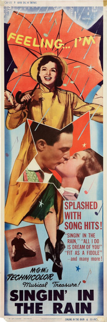Singin' in the Rain (MGM, 1952). Door Panels (3) (20 X 60).B Poster Canvas Movie
