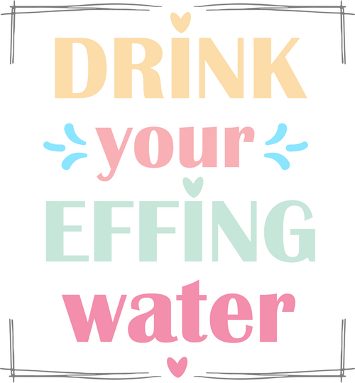 drink your effing water Poster Canvas Movie Film Print A0 A1 A2 A3 A4 A5 A6 Art