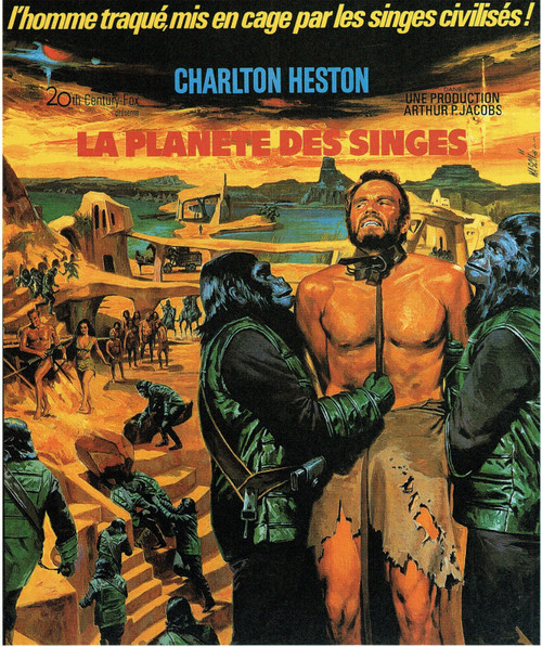Planet Of The Apes- French 1968 Poster Canvas Movie Film Print A0 A1 A2 A3 A4 A5