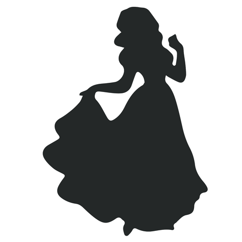 Princess Silhouettes1-14 Funny Creative Poster Canvas Movie Film Print A0 A1 A2