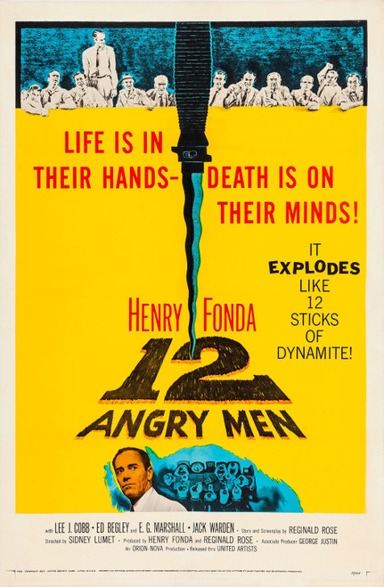 12 Angry Men (1957)_0 Movie Film Poster Canvas iconic design
