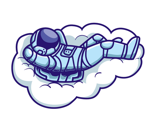 186. Astronaut chill out in the sky Fun Gift Poster Canvas Print A0 A1 A2 A3 A4