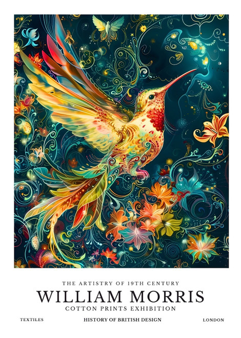 William Morris - Birds (45) Poster Canvas Cotton Print Exhibition A0 A1 A2 A3 A4