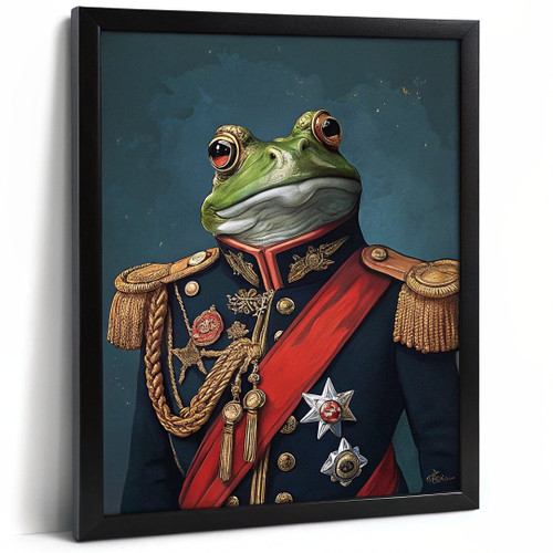 Frog General Art Print Vintage Frog Portrait Animal Wall Art Poster Frog Print P