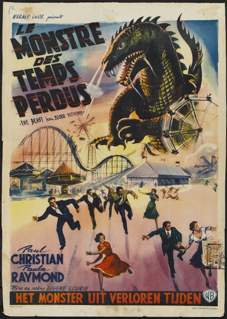 Beast From 20000 Fathoms 03 Poster Canvas Movie Film Print A0 A1 A2 A3 A4 A5 A6