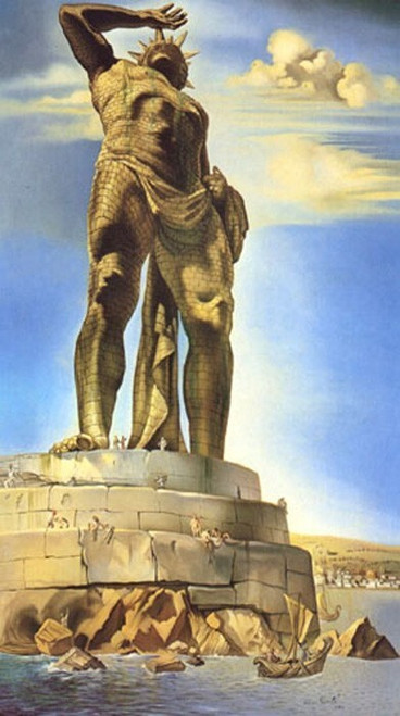 Dali_Salvador_The_Colossus_of_Rhodes_1954 Poster Canvas Print Art Painting Decor