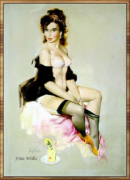 Fritz_Willis_Pinup_Art_0068 Poster Canvas Movie Film Print A0 A1 A2 A3 A4 A5 A6