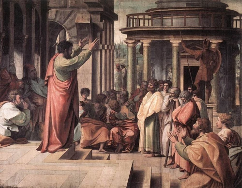 Raphael_St_Paul_Preaching_in_Athens Poster Canvas Movie Film Print A0 A1 A2 A3 A