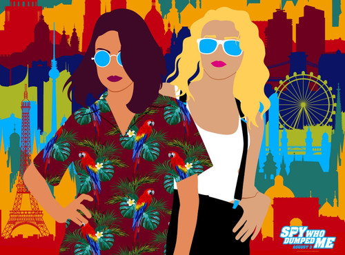 The Spy Who Dumped Me (2018)_17 Poster Canvas Movie Film Print A0 A1 A2 A3 A4 A5