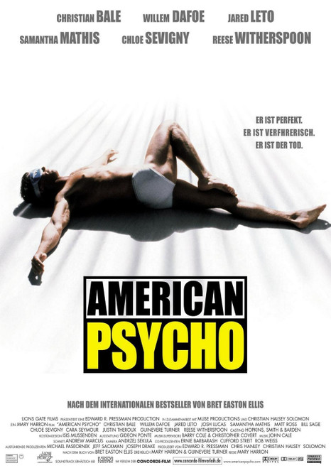 American Psycho (2000)_4 Movie Film Poster Canvas iconic design