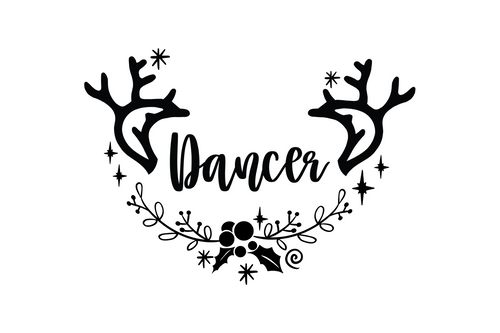 Santa Claus_s reindeers Dancer-01 Poster Canvas Movie Film Print A0 A1 A2 A3 A4