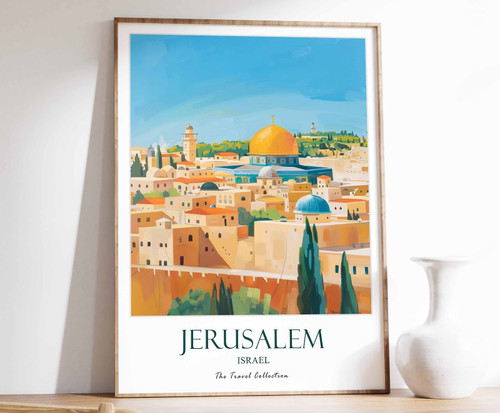 8_Jerusalem Print, Jerusalem Travel Poster, Israel Travel Poster, Middle Eastern