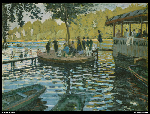 claude-monet---la-grenouillre_11016153874_o(1) Poster Canvas Movie Film Print A0