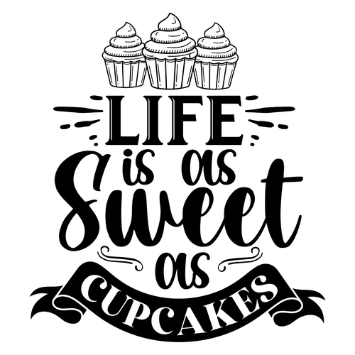Life is as sweet as cupcakes-01 Poster Canvas Movie Film Print A0 A1 A2 A3 A4 A5