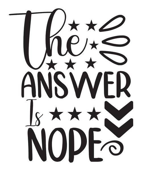 The Answer Is Nope-01 (8) Poster Canvas Movie Film Print A0 A1 A2 A3 A4 A5 A6 Ar