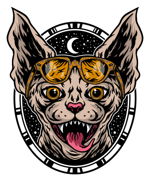 105. Sphynx Sticker Fun Gift Poster Canvas Print A0 A1 A2 A3 A4 A5 A6 Art Wall D