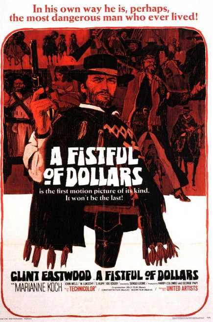 A Fistful of Dollars (1967)_2 Movie Film Poster Canvas iconic design