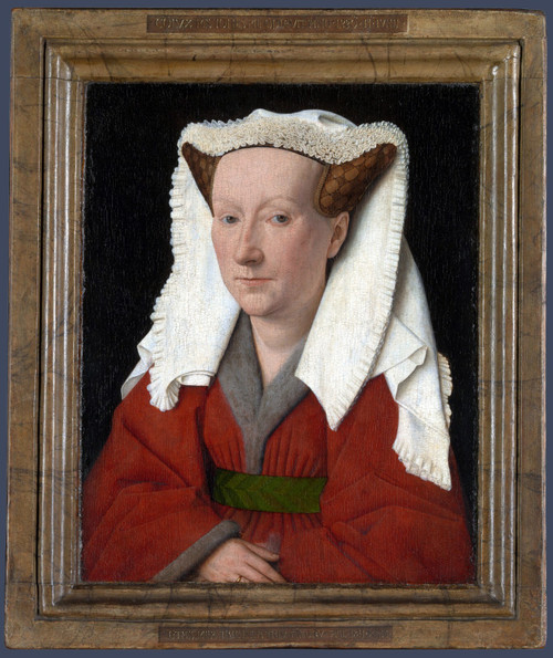 Eyk, Jan van - Portrait of Margareta van Eyck Poster Canvas Movie Film Print A0