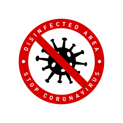 31_Disinfected Area. Stop Coronavirus. Warning Sign Poster Canvas Movie Film Pri 31_Disinfected Area. Stop Coronavirus. Warning Sign Poster Canvas Movie Film Pri