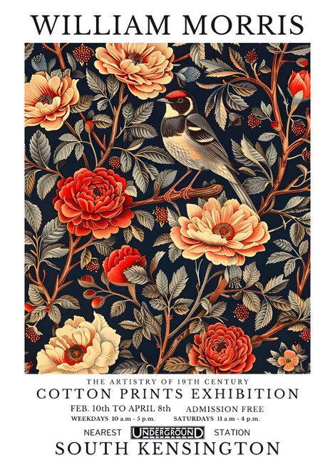 William Morris - Birds (30) Poster Canvas Cotton Print Exhibition A0 A1 A2 A3 A4