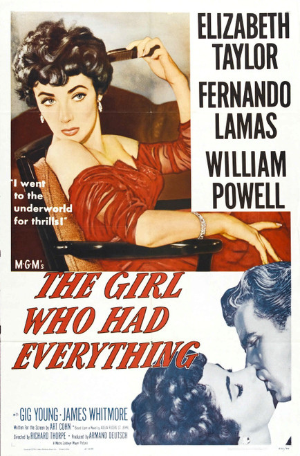 The Girl Who Had Everything (1953)_1 Poster Canvas Movie Film Print A0 A1 A2 A3