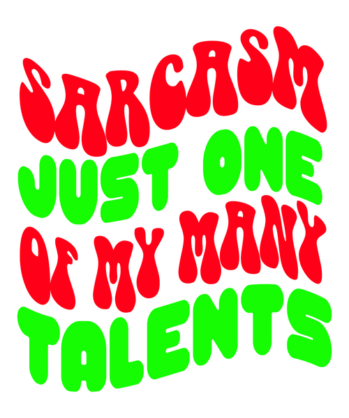 Sarcasm Just One Of My Many Talents Retro SVG-01 Poster Canvas Movie Film Print