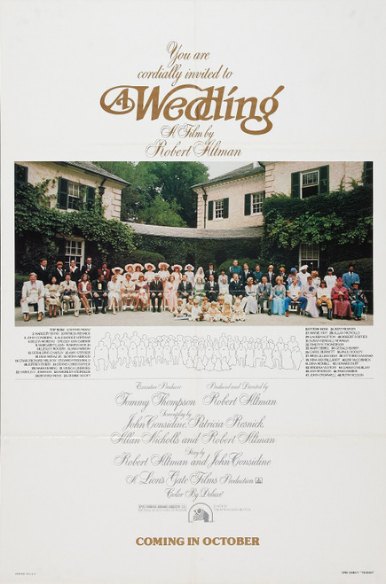 A Wedding (1978)_1 Movie Film Poster Canvas iconic design A Wedding (1978)_1 Movie Film Poster Canvas iconic design