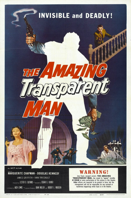 Amazing Transparent Man 01 Poster Canvas Movie Film Print A0 A1 A2 A3 A4 A5 A6 A