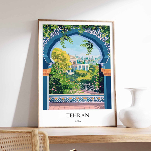 2_Tehran Poster, Islamic Decor, Islamic Art, Middle Eastern Art, Tehran Gift, Te