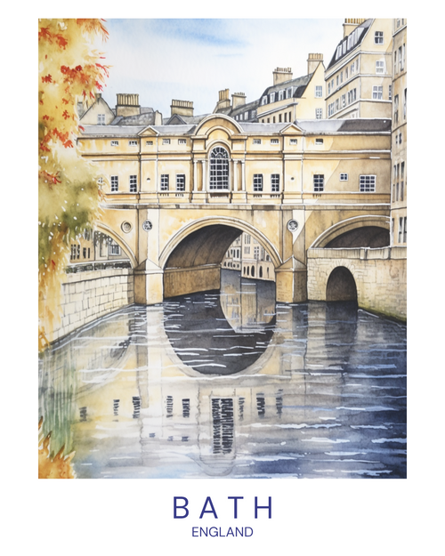 bath england Poster Canvas Travel Holiday Trip Print Turism A0 A1 A2 A3 A4 A5 A6