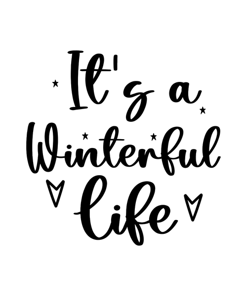 It's a Winterful Life Poster Canvas Movie Film Print A0 A1 A2 A3 A4 A5 A6 Art Wa