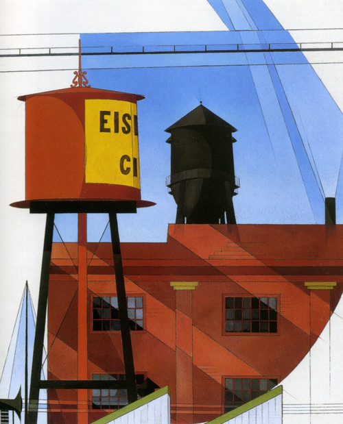 1931 Charles Demuth Abstraction d'apres des edifices Lancaster Buildings abstrac