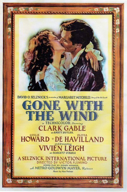 Gone With The Wind nr.2-1939 Poster Canvas Movie Film Print A0 A1 A2 A3 A4 A5 A6