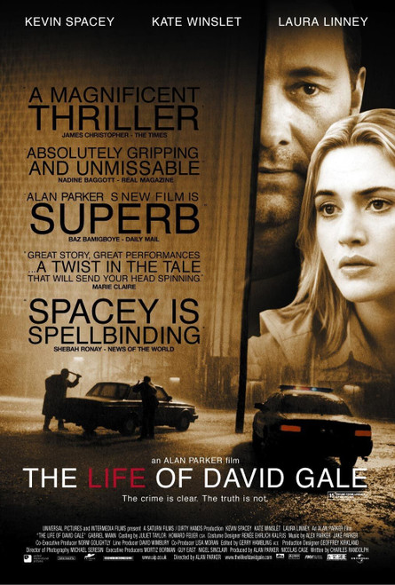 The Life of David Gale (2003)_2 Poster Canvas Movie Film Print A0 A1 A2 A3 A4 A5