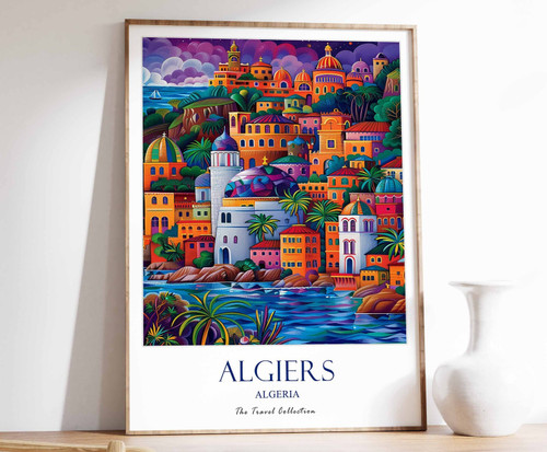 9_Algiers Print, Algiers Travel Poster, Algeria Travel Print, Islamic Decor, Gif